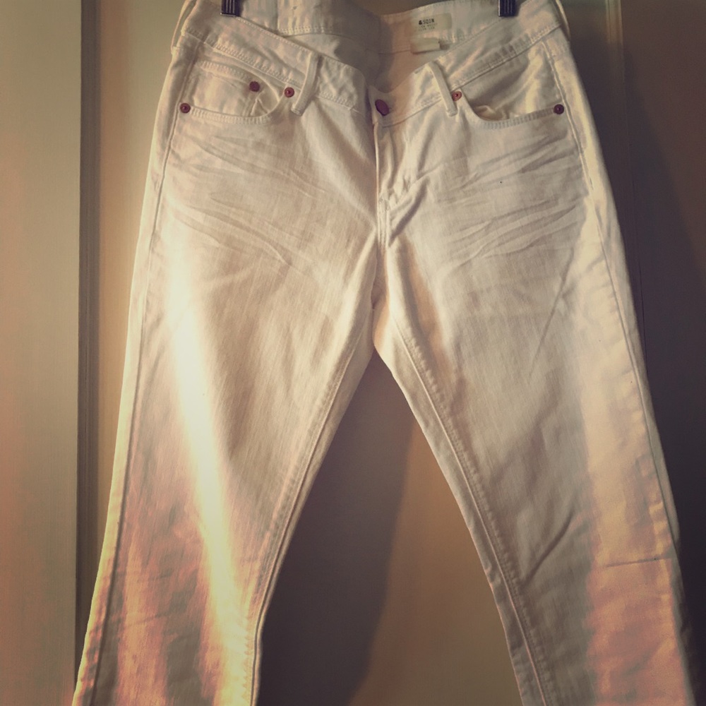 White Low Rise Skinny Jeans